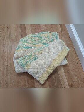 Crochet Baby Blanket Or Lap Blanket Wool Blend